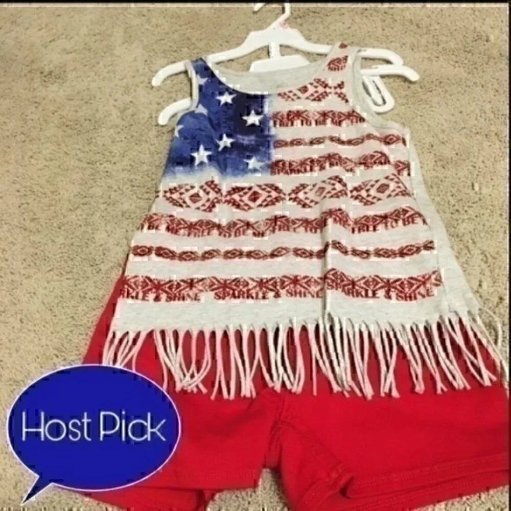 Justice girls American outfit size NWOT